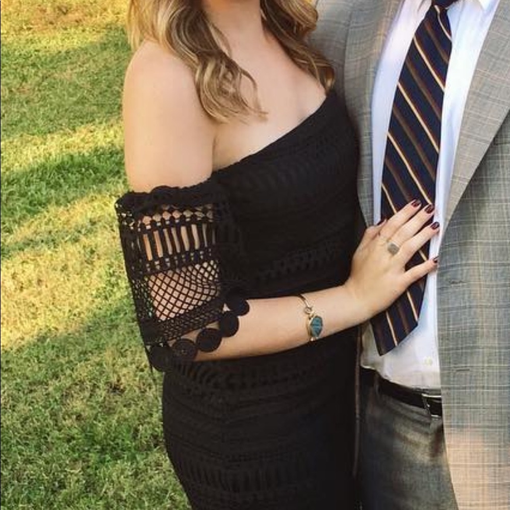 Off shoulder little black dress!